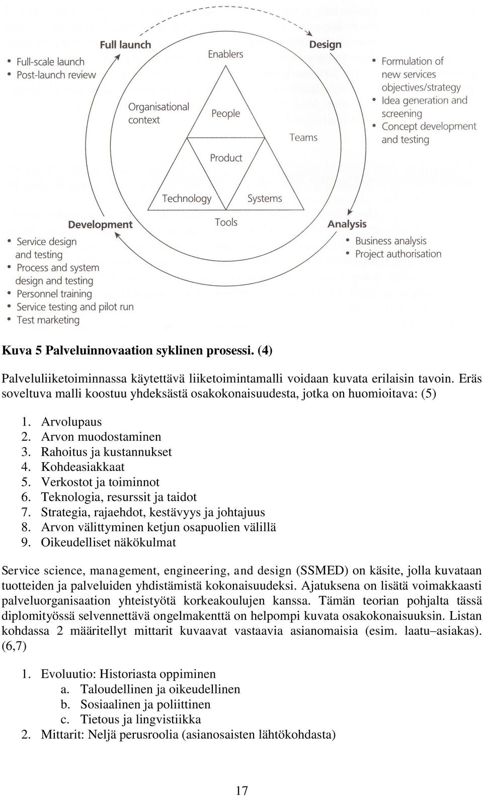 Teknologia, resurssit ja taidot 7. Strategia, rajaehdot, kestävyys ja johtajuus 8. Arvon välittyminen ketjun osapuolien välillä 9.