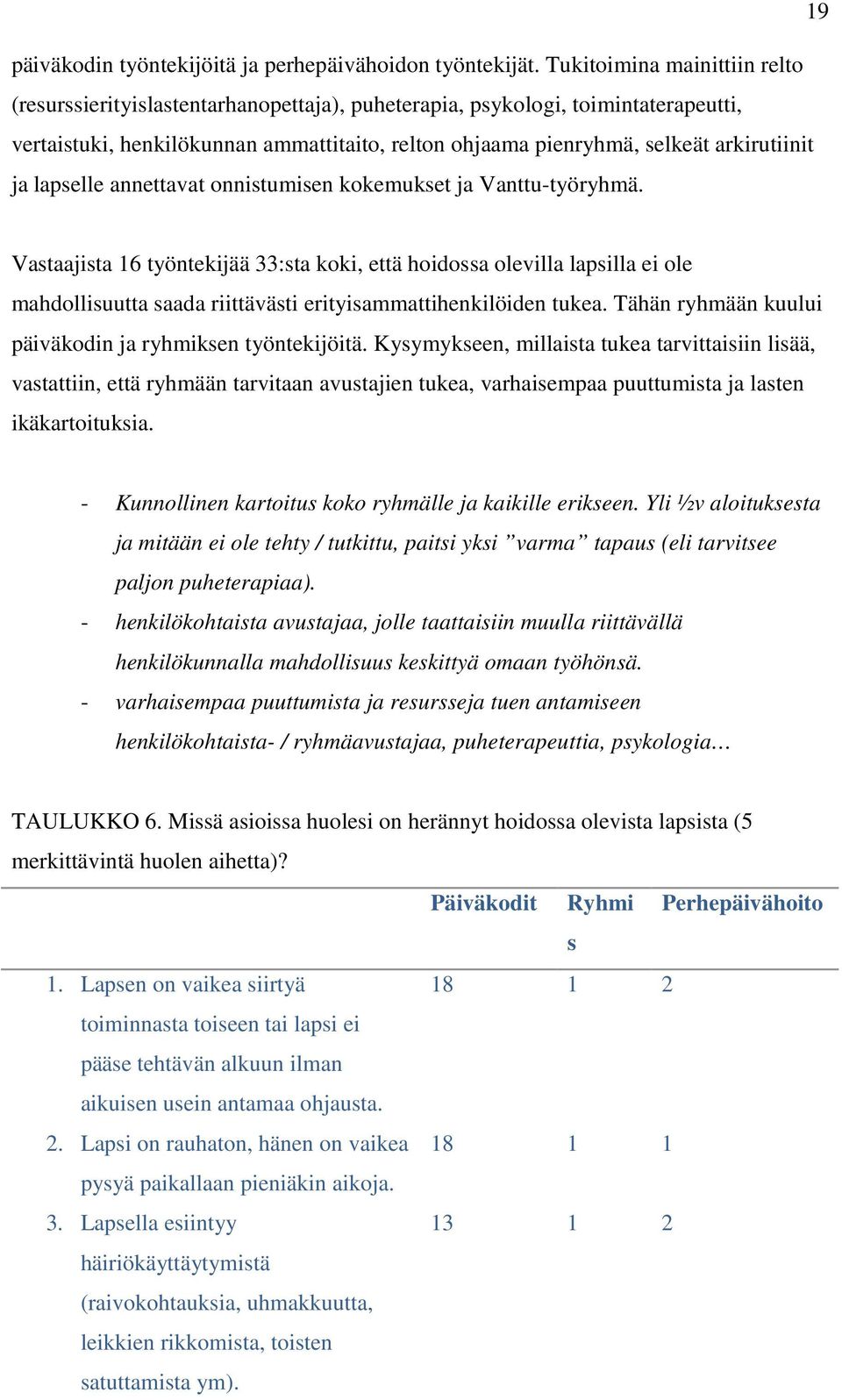 ja lapselle annettavat onnistumisen kokemukset ja Vanttu-työryhmä.