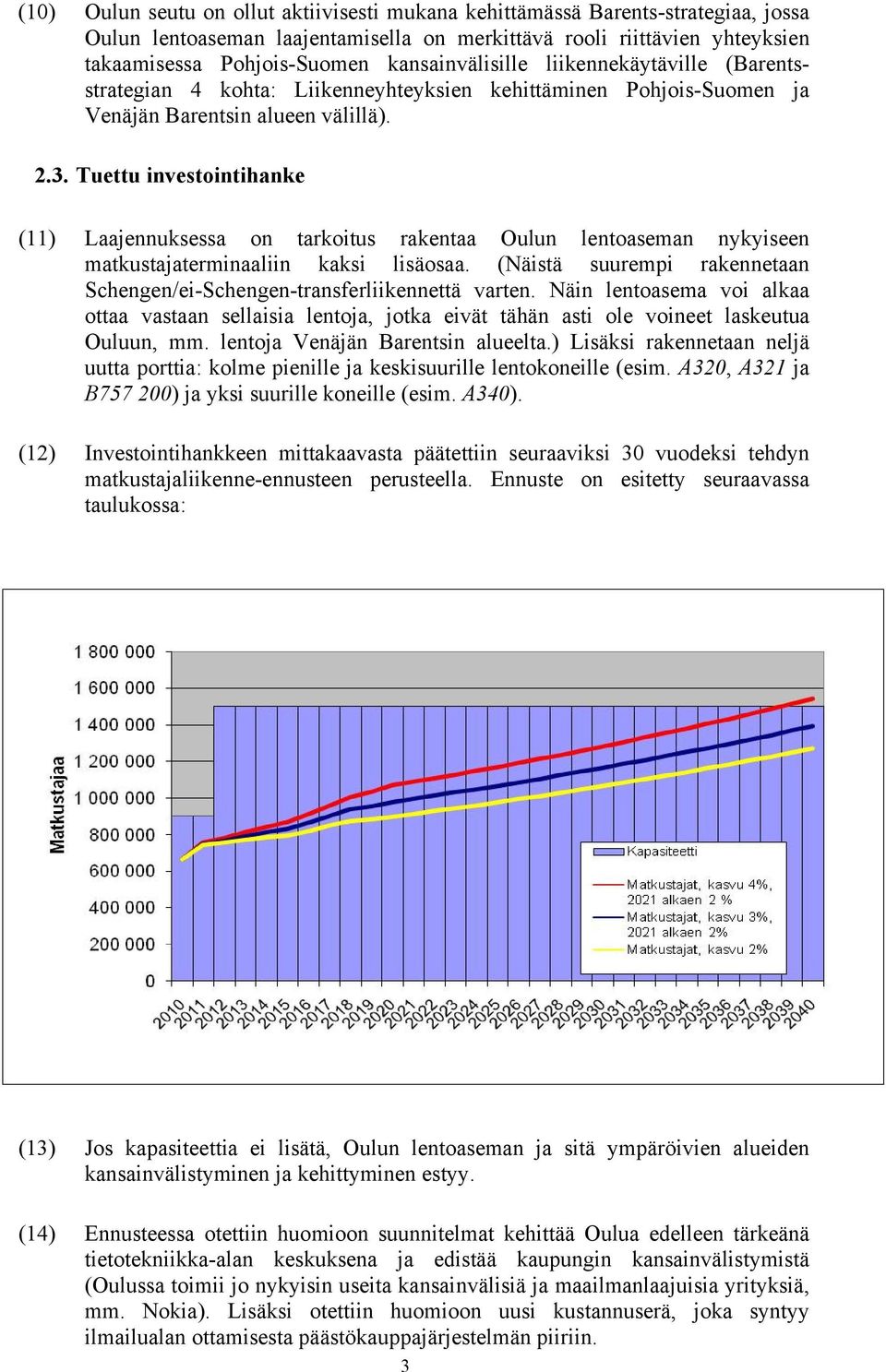 Tuettu investointihanke (11) Laajennuksessa on tarkoitus rakentaa Oulun lentoaseman nykyiseen matkustajaterminaaliin kaksi lisäosaa.