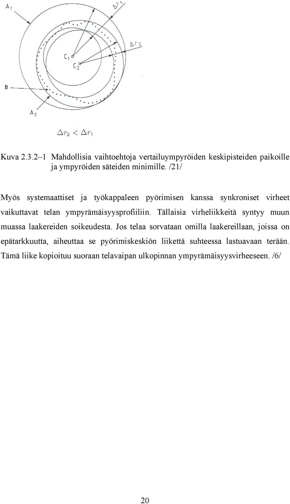 Tällaisia virheliikkeitä syntyy muun muassa laakereiden soikeudesta.