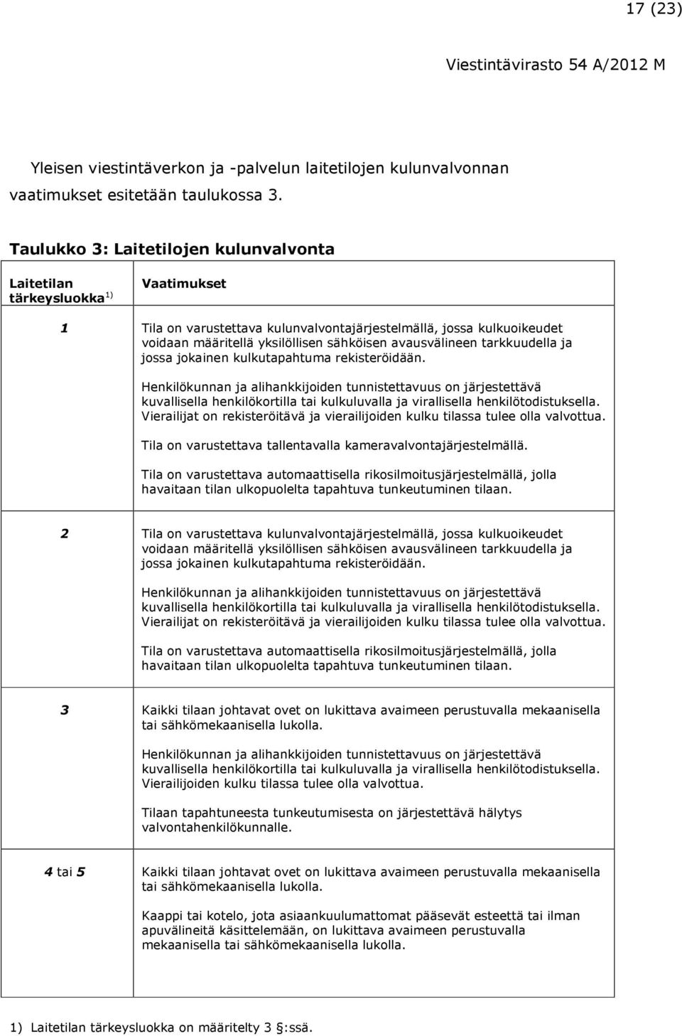 avausvälineen tarkkuudella ja jossa jokainen kulkutapahtuma rekisteröidään.