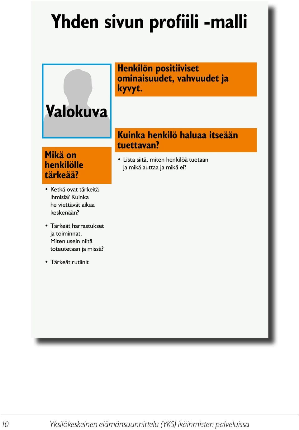 Kuinka henkilö haluaa itseään tuettavan? Lista siitä, miten henkilöä tuetaan ja mikä auttaa ja mikä ei?