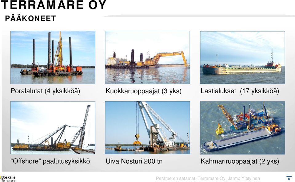 Offshore paalutusyksikkö Uiva Nosturi 200 tn