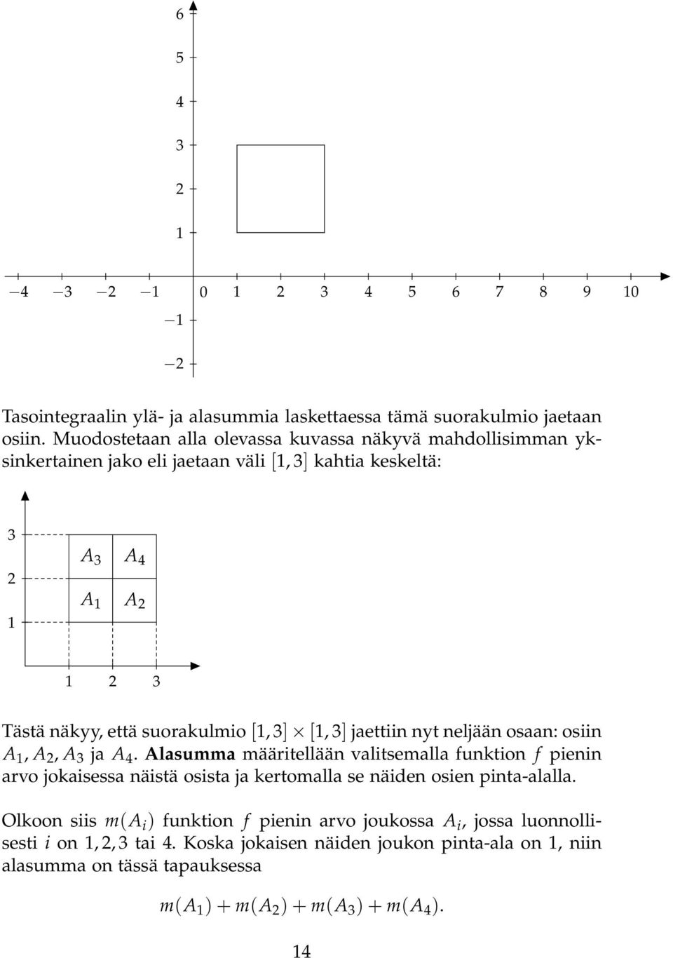 3] [, 3] jettiin nyt neljään osn: osiin A, A, A 3 j A 4.