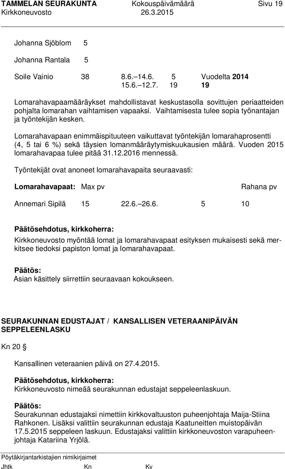 Lomarahavapaan enimmäispituuteen vaikuttavat työntekijän lomarahaprosentti (4, 5 tai 6 %) sekä täysien lomanmääräytymiskuukausien määrä. Vuoden 2015 lomarahavapaa tulee pitää 31.12.2016 mennessä.