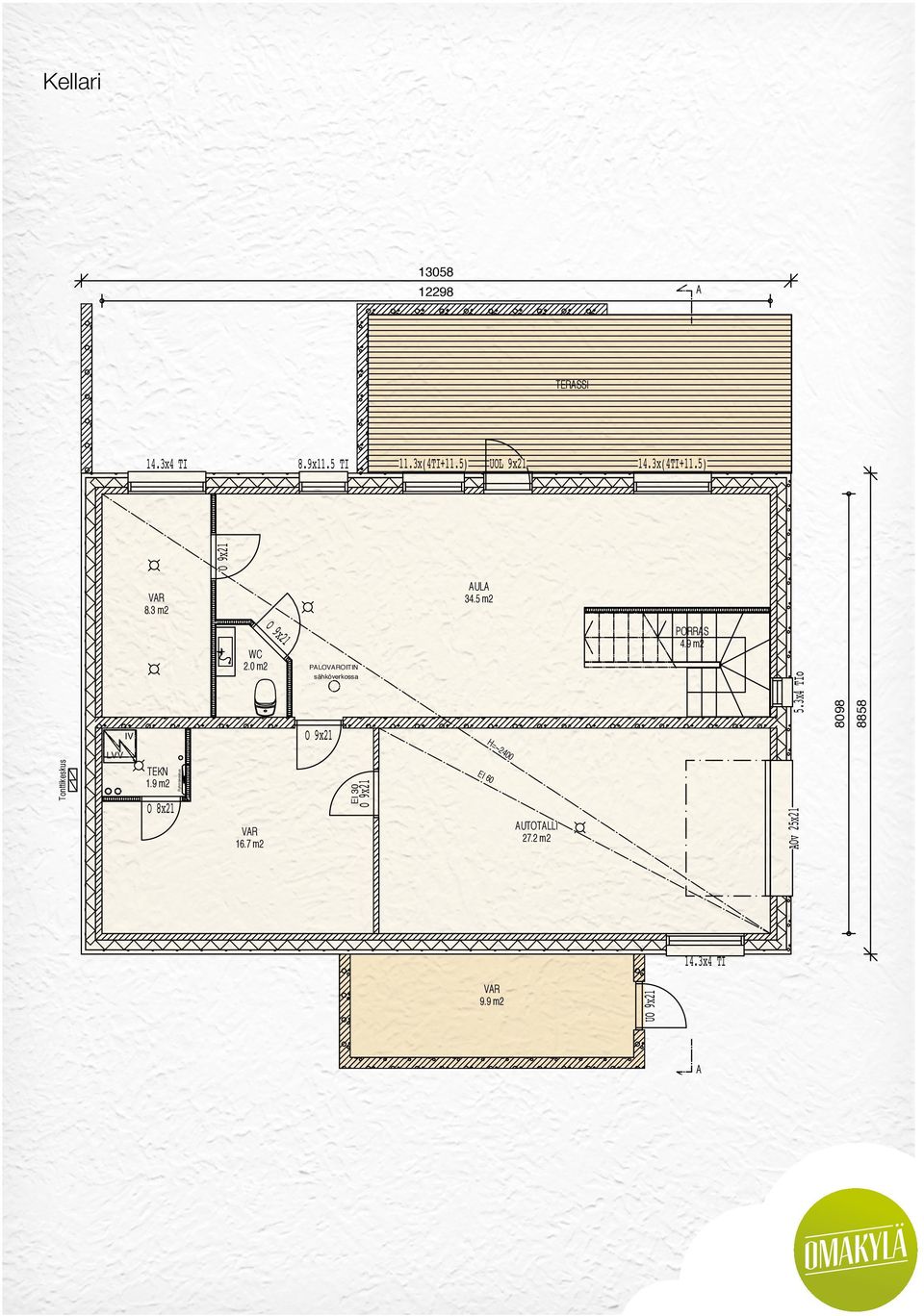 3 m2 EI 3 Ryhmäkeskus TEKN 1.9 m2 8858 5.