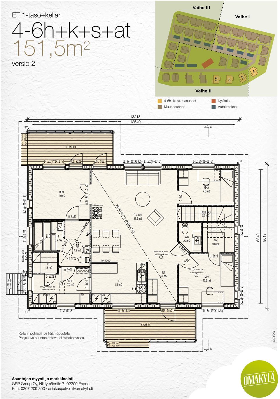 3 m2 83 TE e = mm MH2 7.6 m2 R + OH 31.9 m2 S 3.2 m2 2 =~ KO takkavaraus H 11.3x(TI+13.5) 11.3x(+13.5) 5.3x TI MH3 11. m2 5.3x(TI+11.5) UOL 9 UOL 9 LK5R+5R 13.2. HT5 1 1.3x11.