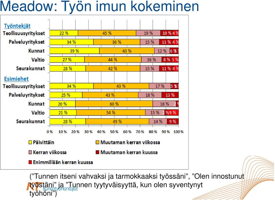 työssäni, Olen innostunut työstäni ja