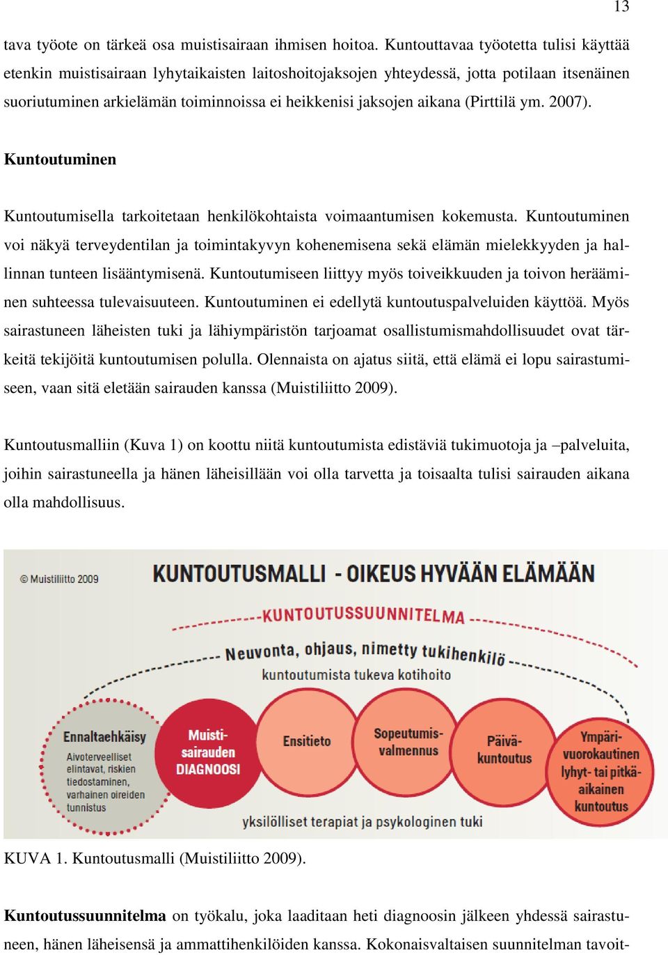 aikana (Pirttilä ym. 2007). Kuntoutuminen Kuntoutumisella tarkoitetaan henkilökohtaista voimaantumisen kokemusta.