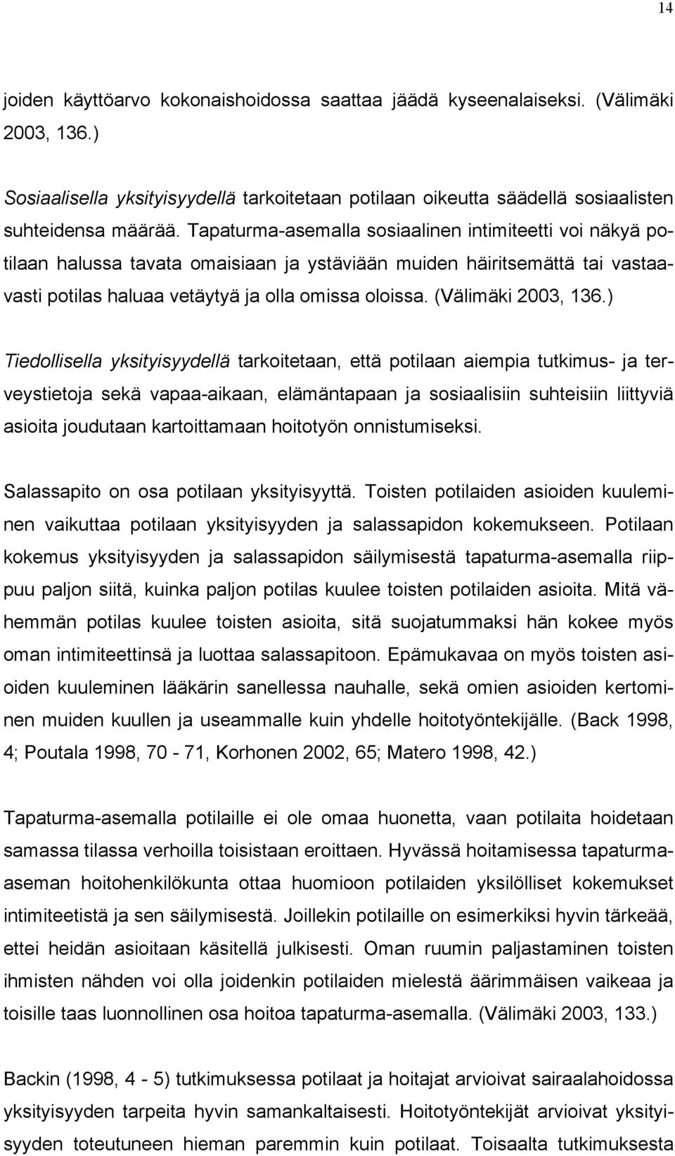 (Välimäki 2003, 136.