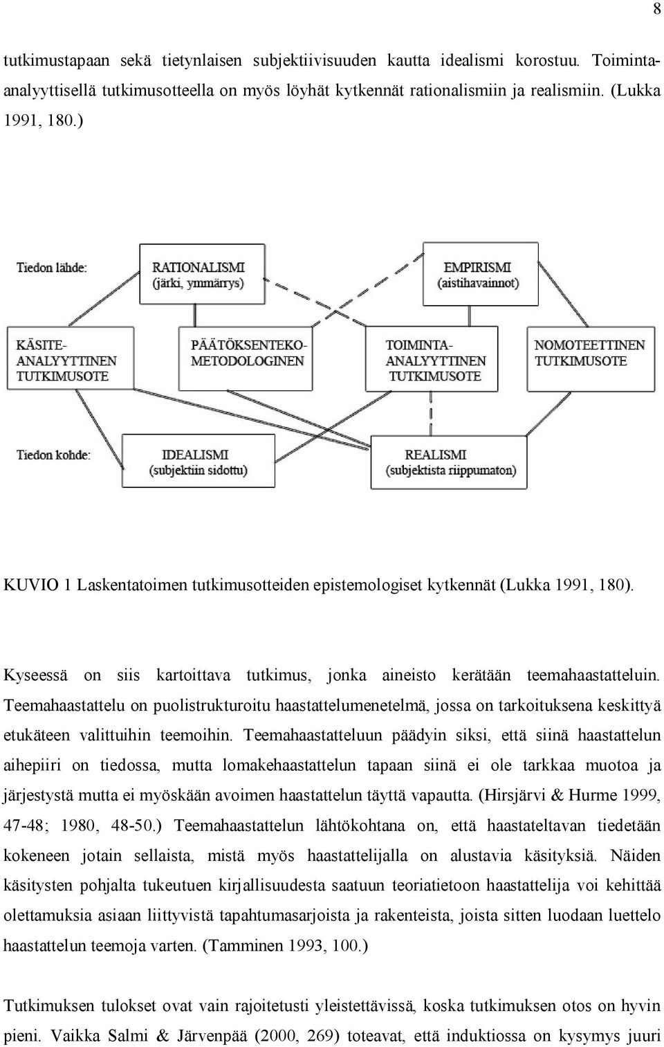 Teemahaastattelu on puolistrukturoitu haastattelumenetelmä, jossa on tarkoituksena keskittyä etukäteen valittuihin teemoihin.