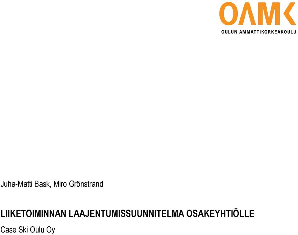 LAAJENTUMISSUUNNITELMA