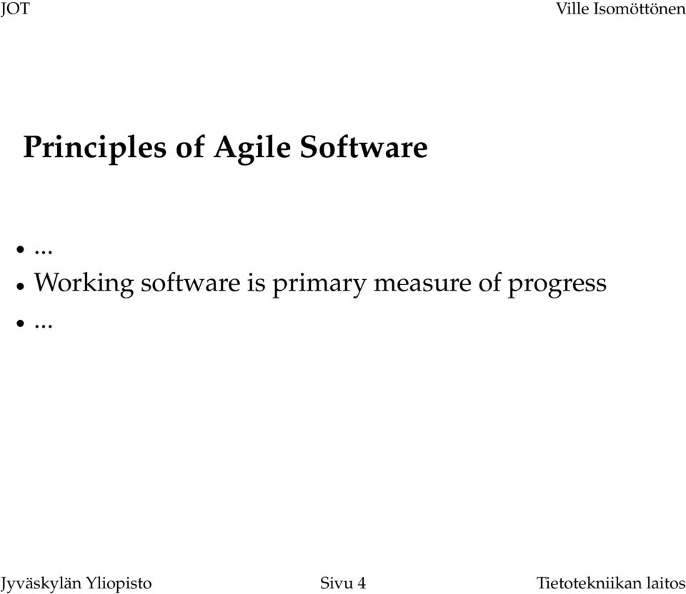 measure of progress.