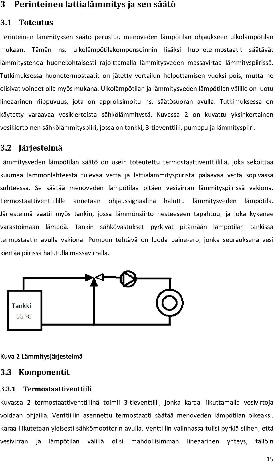 Tutkimuksessa huonetermostaatit on jätetty vertailun helpottamisen vuoksi pois, mutta ne olisivat voineet olla myös mukana.