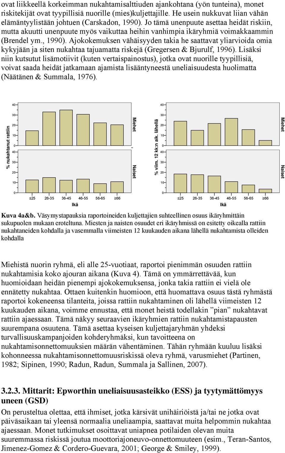 Jo tämä unenpuute asettaa heidät riskiin, mutta akuutti unenpuute myös vaikuttaa heihin vanhimpia ikäryhmiä voimakkaammin (Brendel ym., 1990).