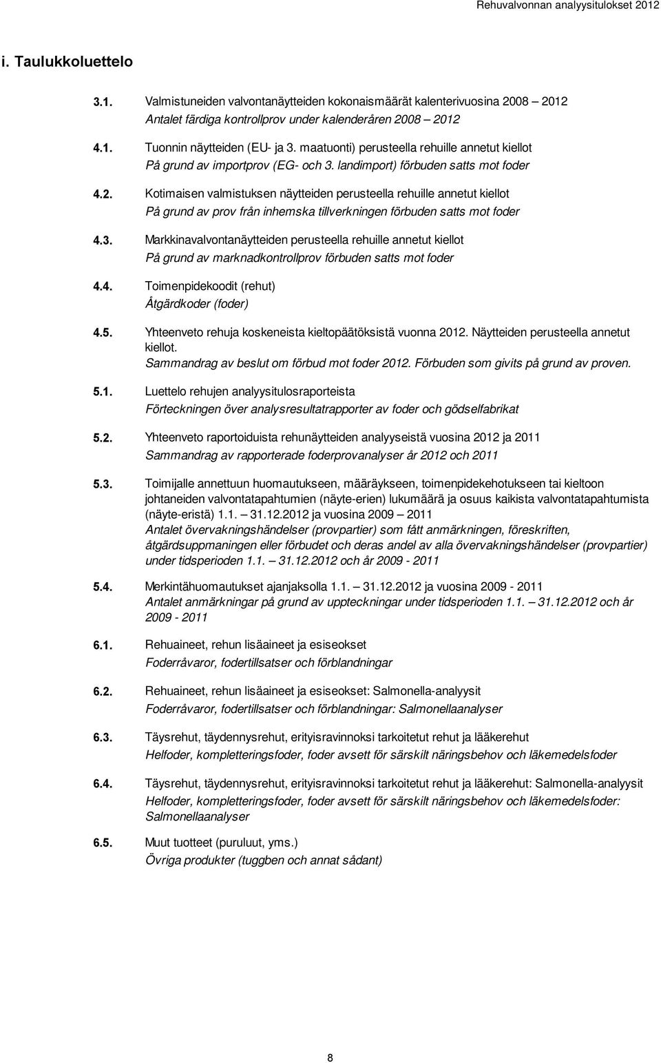 maatuonti) perusteella rehuille annetut kiellot På grund av importprov (EG- och 3.