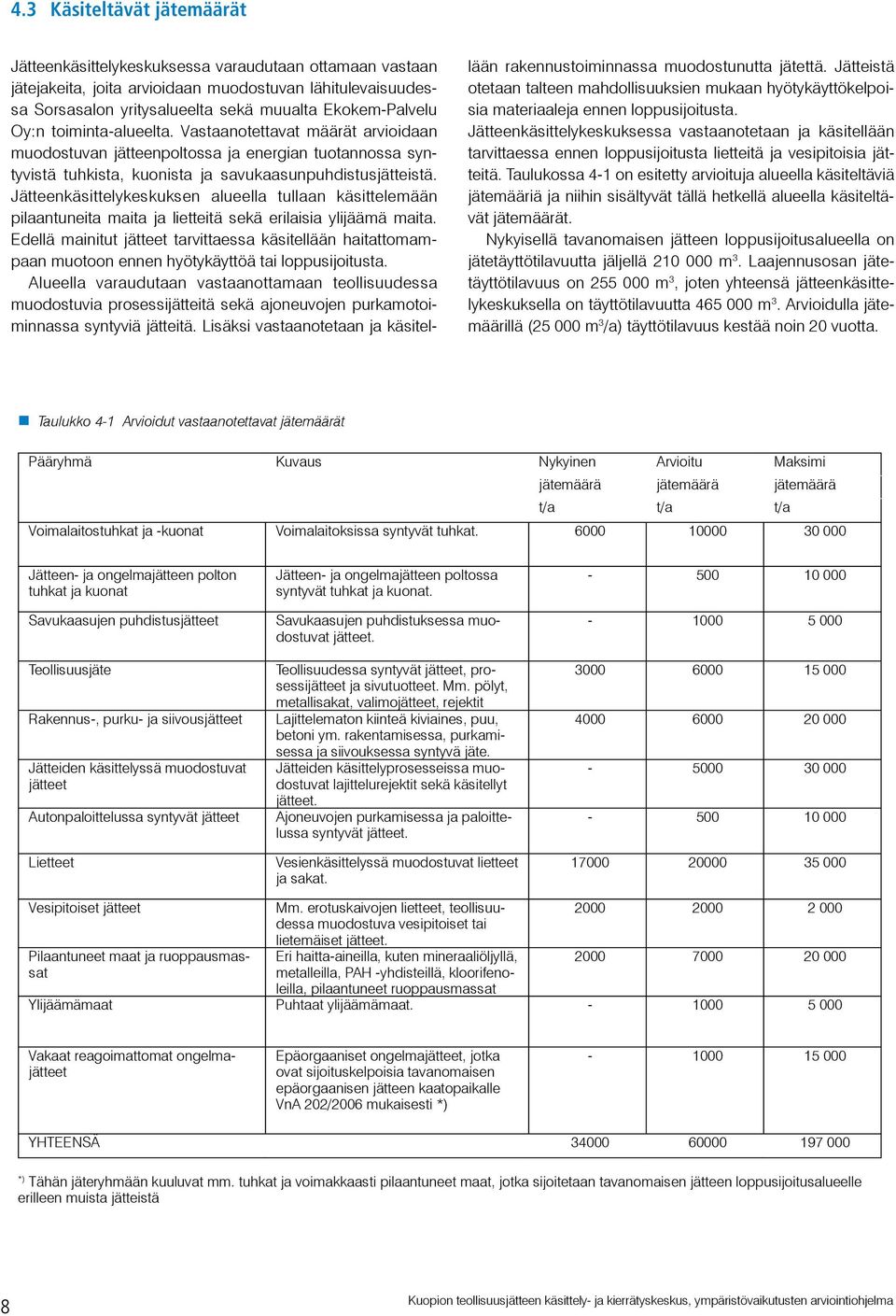 Jätteenkäsittelykeskuksen alueella tullaan käsittelemään pilaantuneita maita ja lietteitä sekä erilaisia ylijäämä maita.