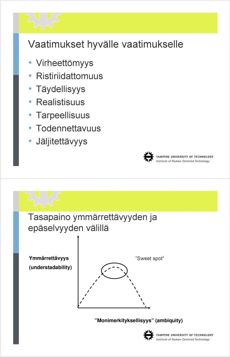 Jäljitettävyys Tasapaino ymmärrettävyyden ja epäselvyyden välillä