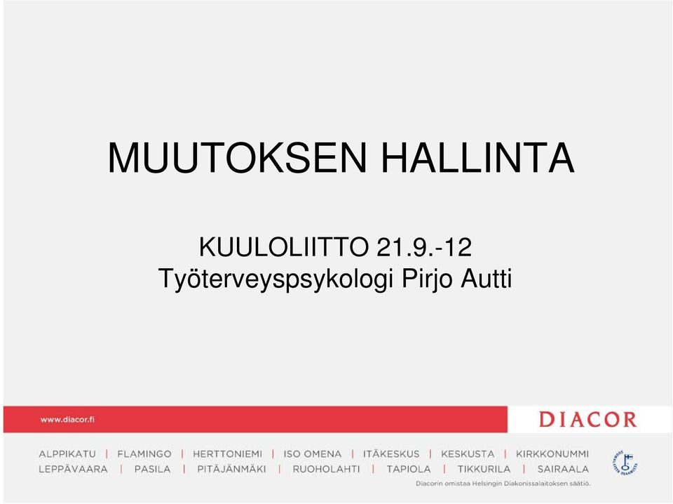 KUULOLIITTO 21.9.