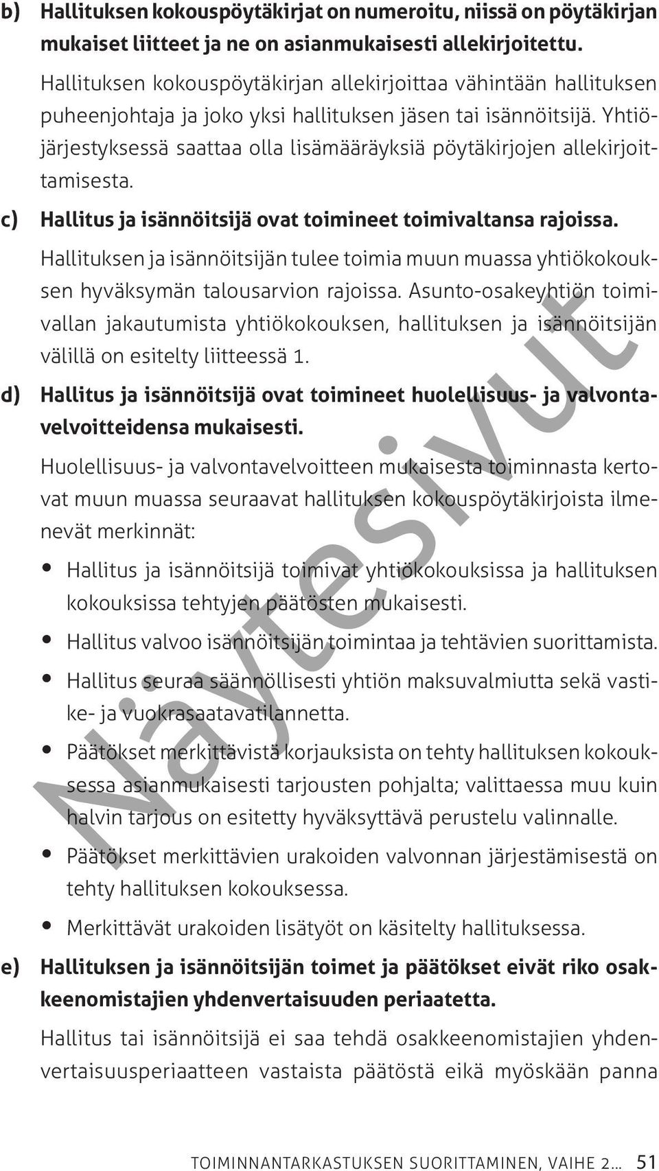 Yhtiöjärjestyksessä saattaa olla lisämääräyksiä pöytäkirjojen allekirjoittamisesta. c) Hallitus ja isännöitsijä ovat toimineet toimivaltansa rajoissa.