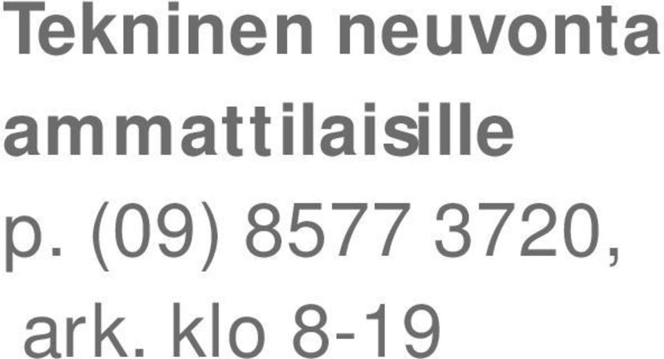 ammattilaisille