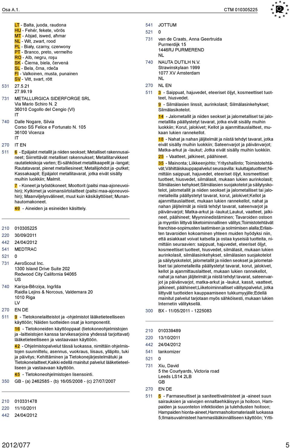 Čierna, biela, červená SL - Bela, črna, rdeča FI - Valkoinen, musta, punainen SV - Vitt, svart, rött 27.5.21 27.99.19 METALLURGICA SIRFORGE SRL Via Mario Schiro N.