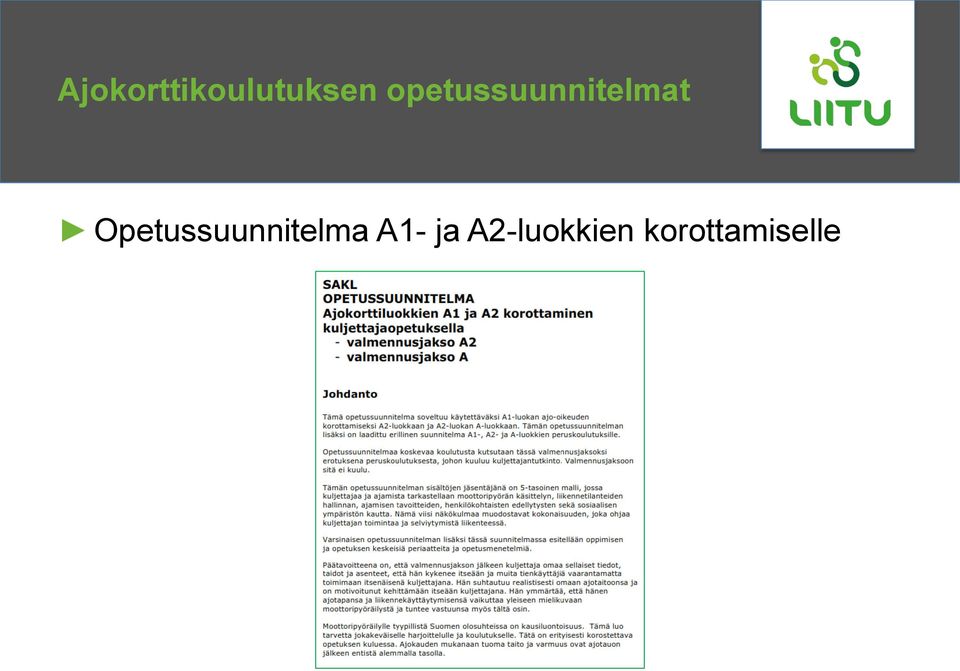 Opetussuunnitelma A1-