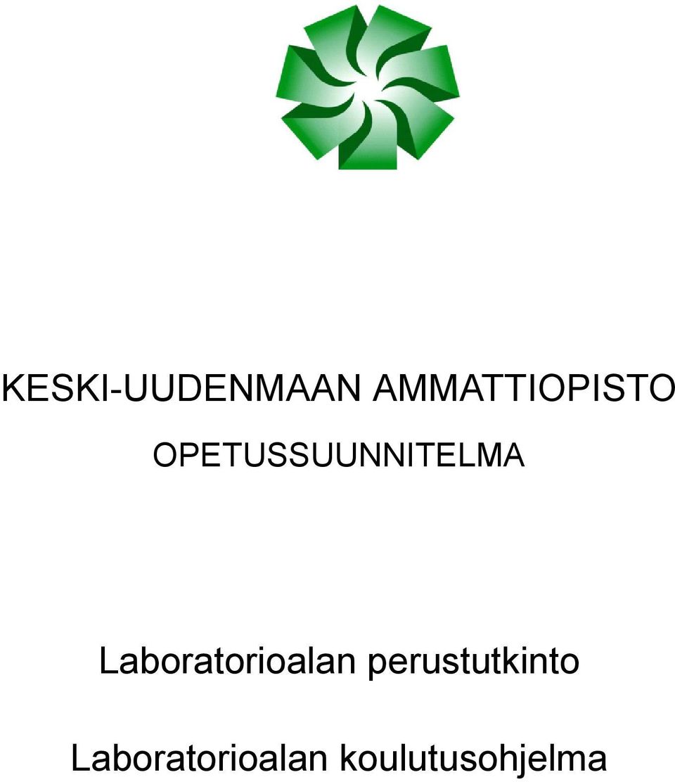 OPETUSSUUNNITELMA