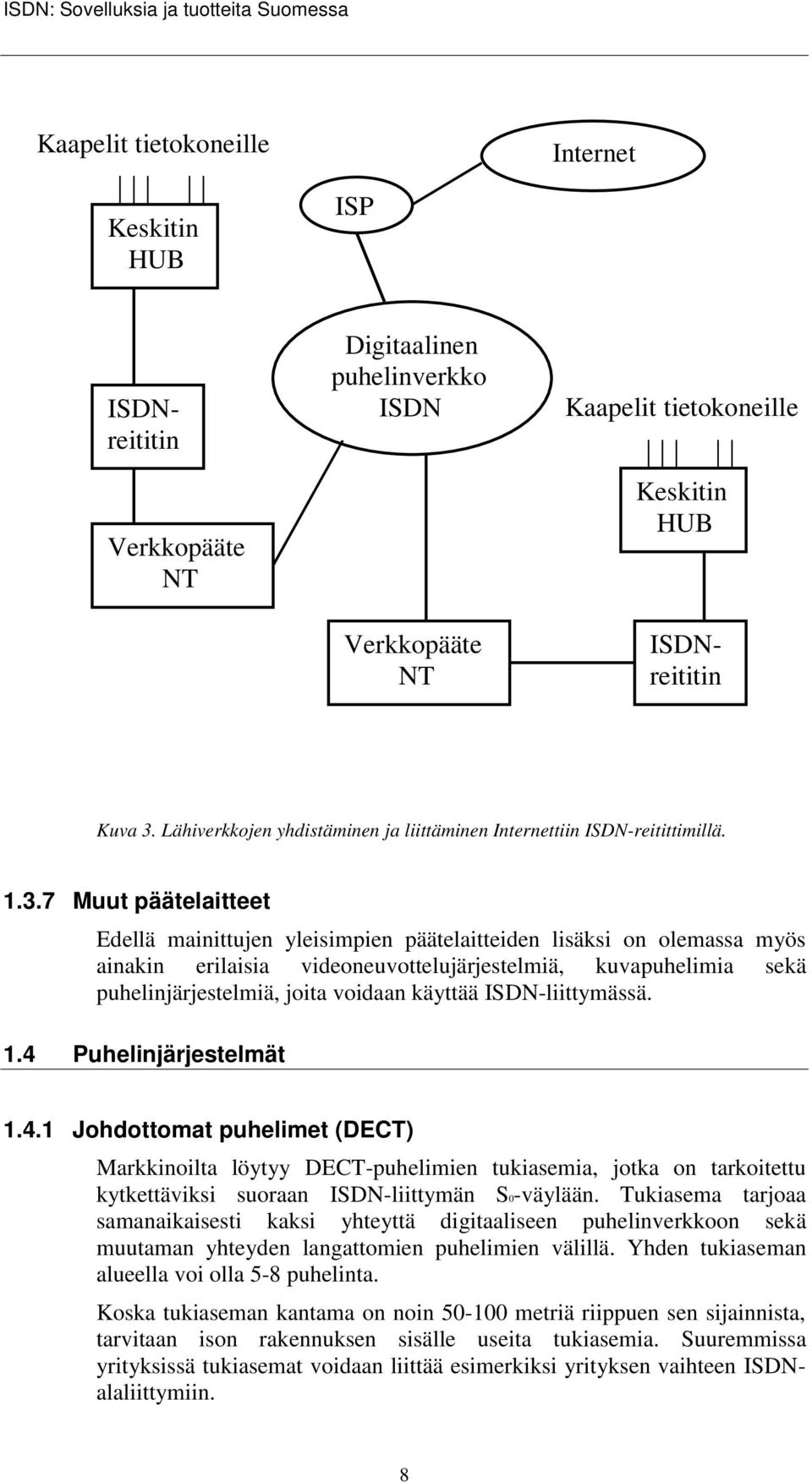 Lähiverkkojen yhdistäminen ja liittäminen Internettiin ISDN-reitittimillä. 1.3.