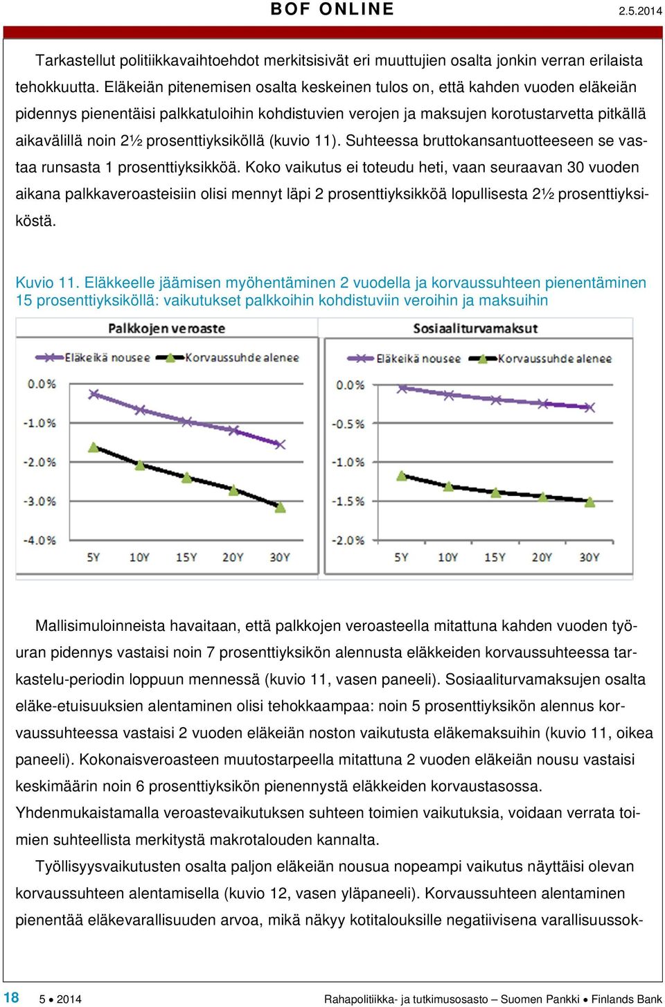 prosenttiyksiköllä (kuvio 11). Suhteessa bruttokansantuotteeseen se vastaa runsasta 1 prosenttiyksikköä.