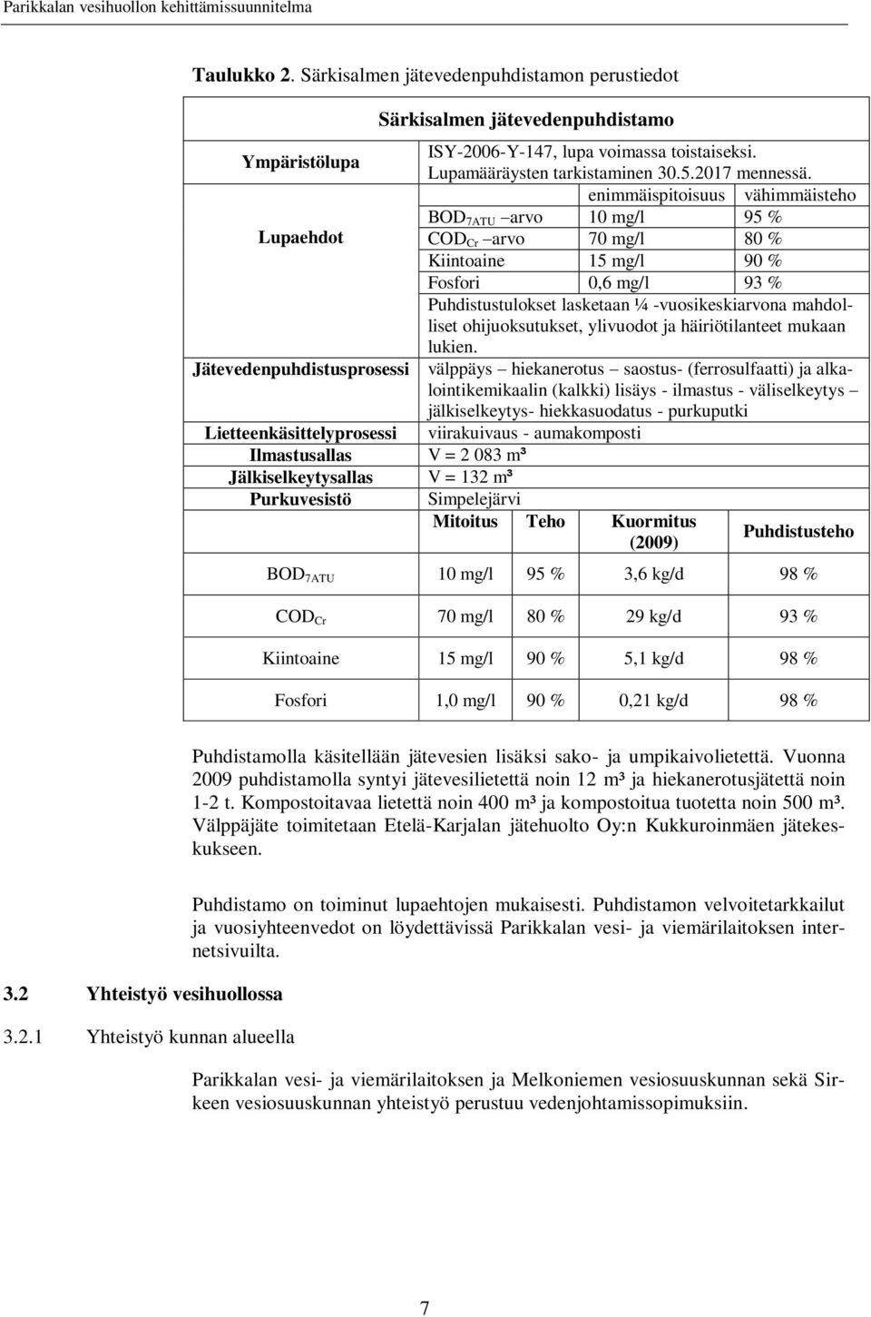 ohijuoksutukset, ylivuodot ja häiriötilanteet mukaan lukien.