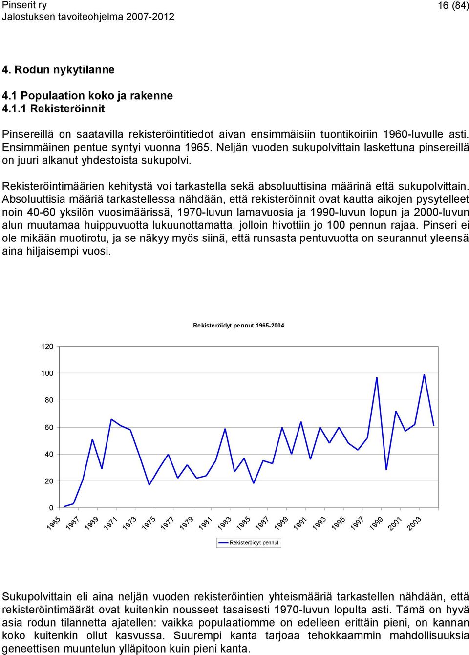 Rekisteröintimäärien kehitystä voi tarkastella sekä absoluuttisina määrinä että sukupolvittain.