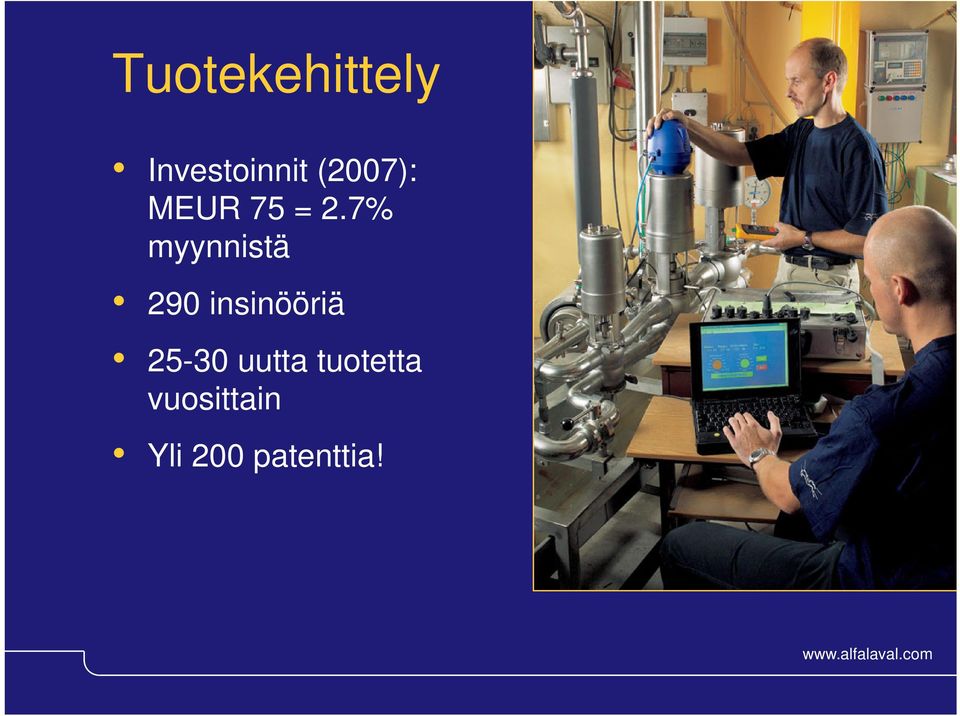 7% myynnistä 290 insinööriä