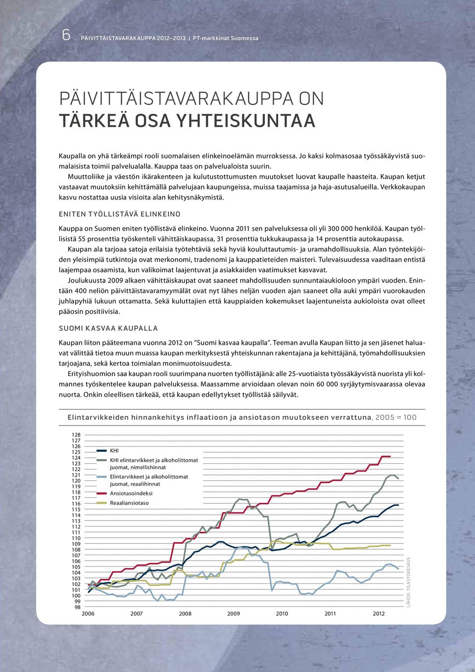 Muuttoliike ja väestön ikärakenteen ja kulutustottumusten muutokset luovat kaupalle haasteita.