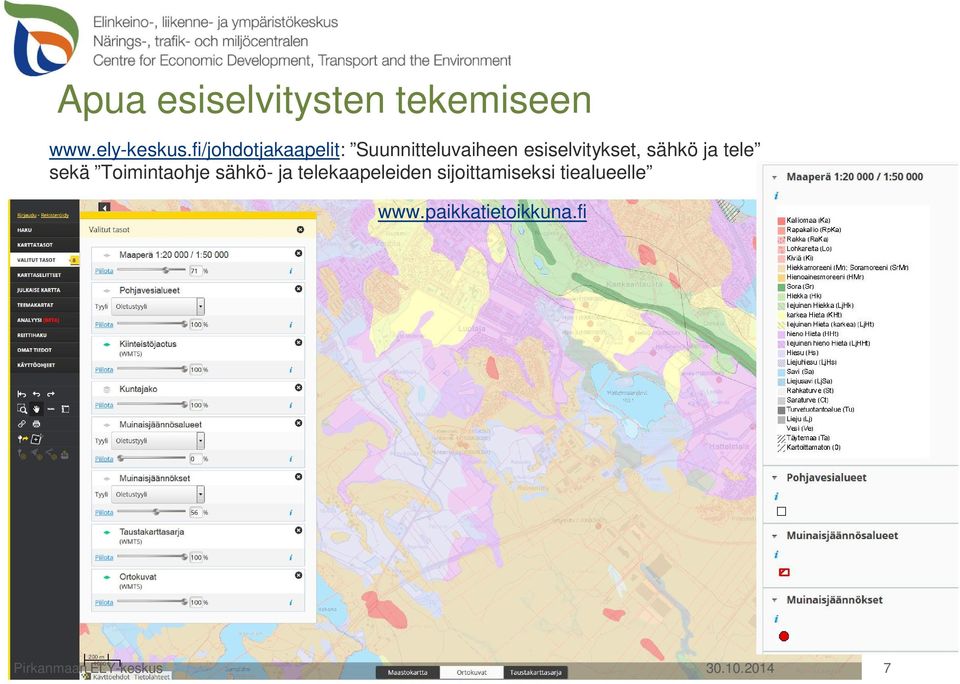 esiselvitykset, sähkö ja tele sekä Toimintaohje