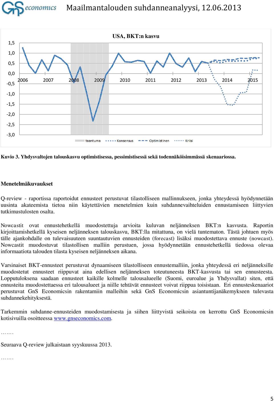 Menetelmäkuvaukset Q-review - raportissa raportoidut ennusteet perustuvat tilastolliseen mallinnukseen, jonka yhteydessä hyödynnetään uusinta akateemista tietoa niin käytettävien menetelmien kuin