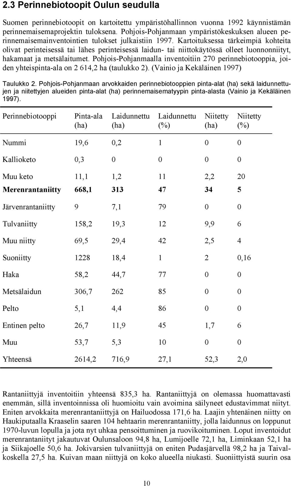 Kartoituksessa tärkeimpiä kohteita olivat perinteisessä tai lähes perinteisessä laidun- tai niittokäytössä olleet luonnonniityt, hakamaat ja metsälaitumet.