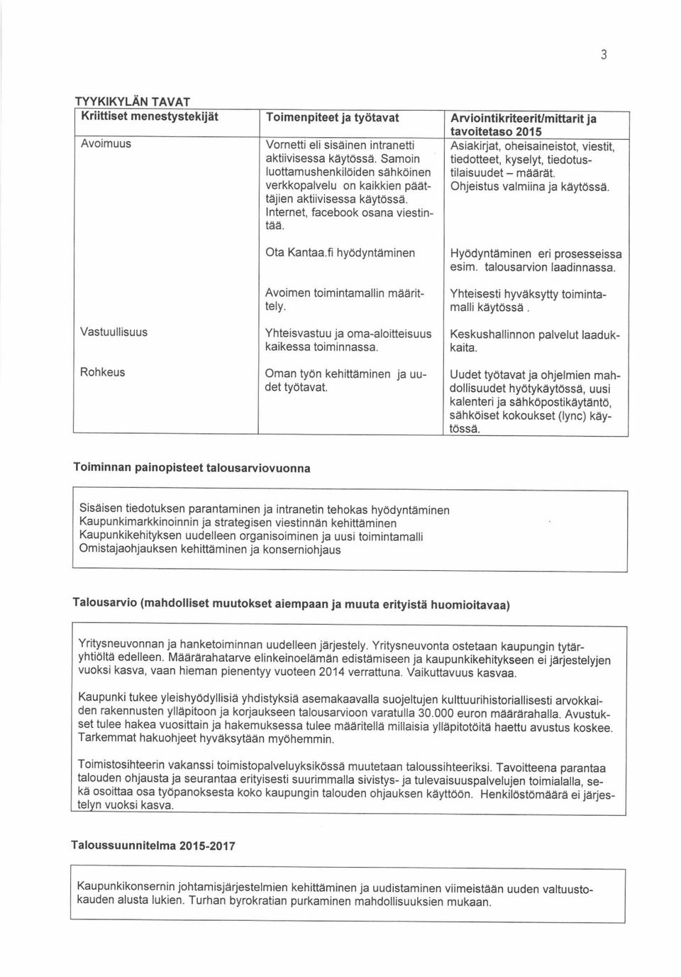 täjien aktiivisessa käytössä. Internet, facebook osana viestintää. Ota Kantaa.fi hyödyntäminen Hyödyntäminen eri prosesseissa esim. talousarvion laadinnassa.