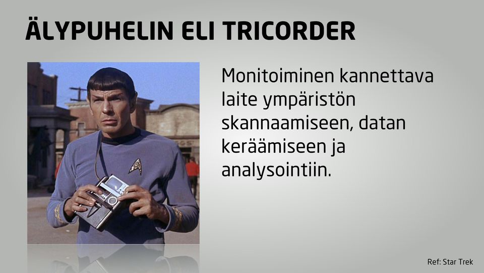 ympäristön skannaamiseen, datan