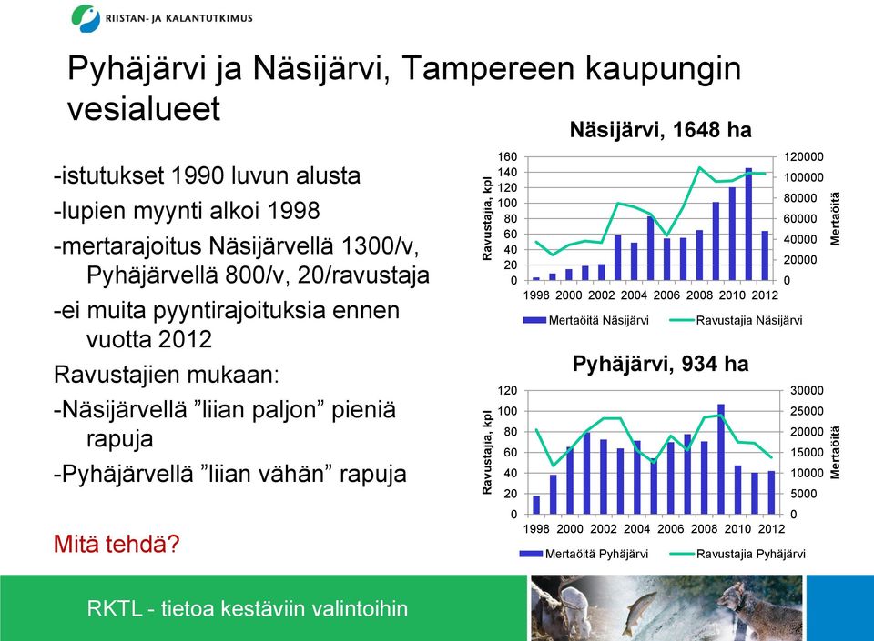 -Näsijärvellä liian paljon pieniä rapuja -Pyhäjärvellä liian vähän rapuja Mitä tehdä?