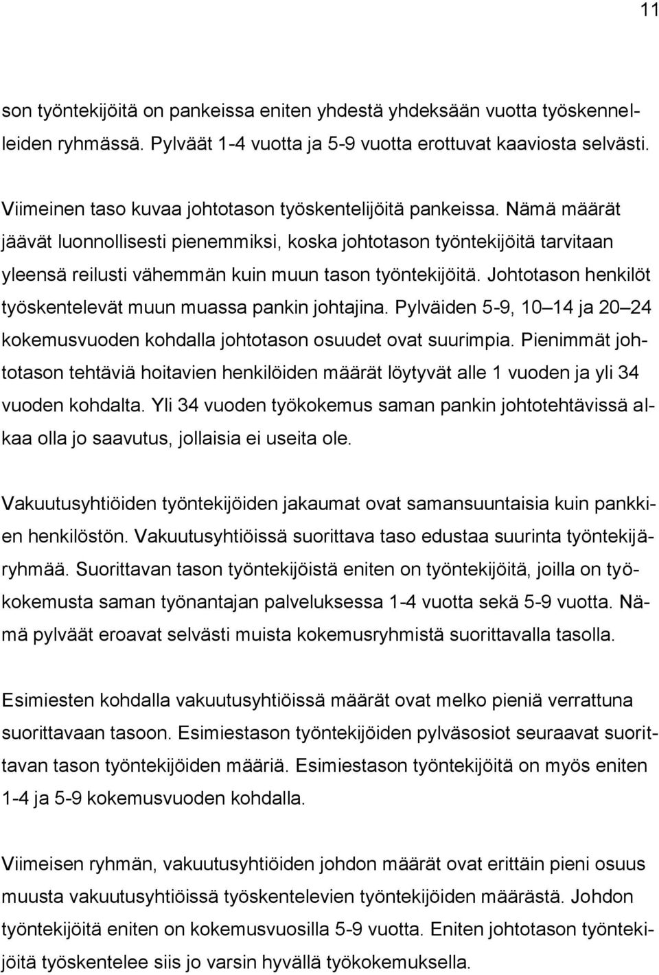 Nämä määrät jäävät luonnollisesti pienemmiksi, koska johtotason työntekijöitä tarvitaan yleensä reilusti vähemmän kuin muun tason työntekijöitä.