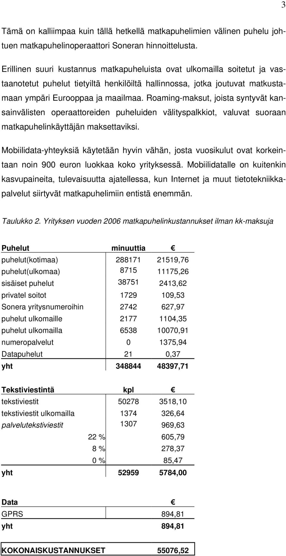 Roaming-maksut, joista syntyvät kansainvälisten operaattoreiden puheluiden välityspalkkiot, valuvat suoraan matkapuhelinkäyttäjän maksettaviksi.