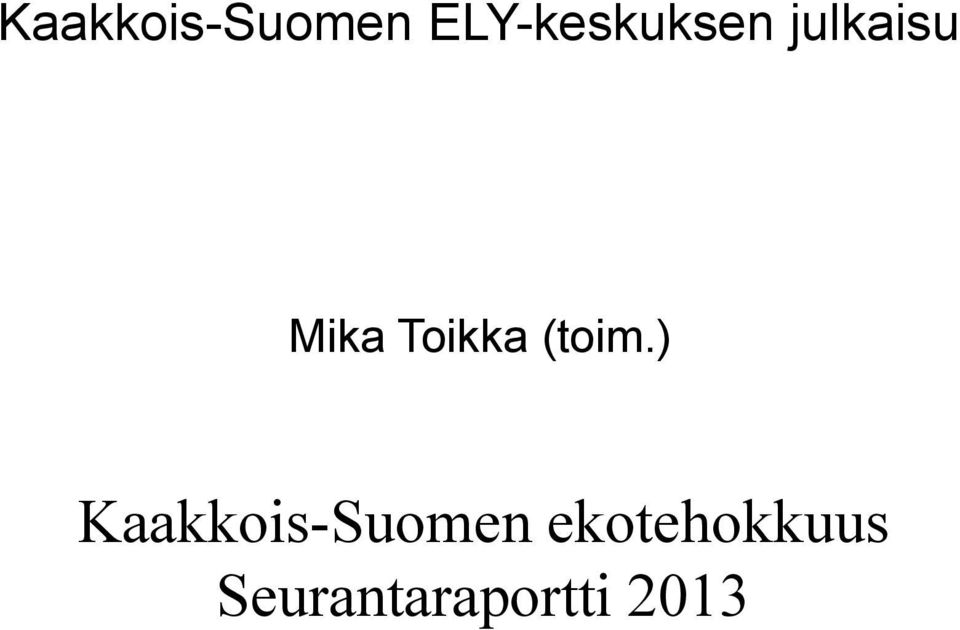 Mika Toikka (toim.