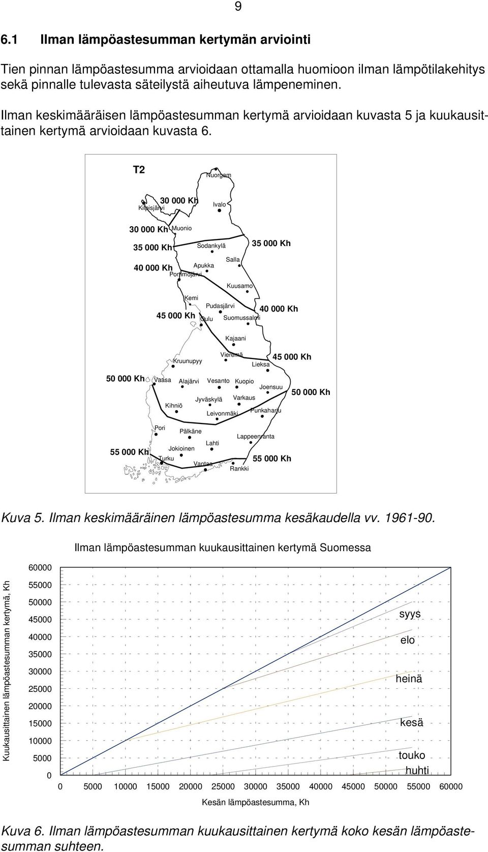 T2 Nuorgam 30 000 Kh Kilpisjärvi Ivalo 30 000 Kh Muonio 35 000 Kh Sodankylä 35 000 Kh Salla 40 000 Kh Apukka Portimojärvi Kuusamo Kemi 45 000 Kh Pudasjärvi 40 000 Kh Oulu Suomussalmi Kajaani 50 000