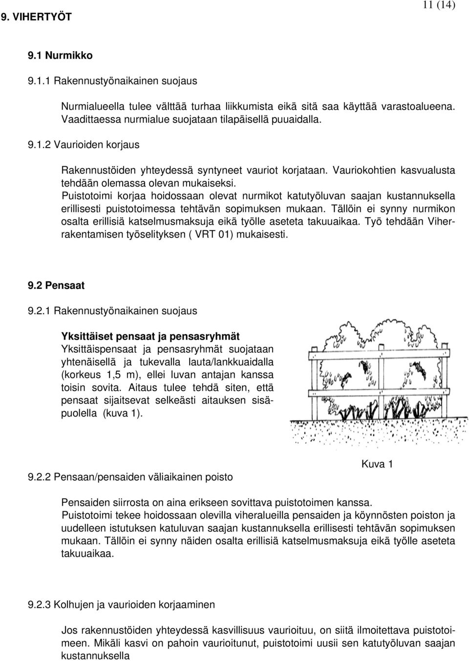 Puistotoimi korjaa hoidossaan olevat nurmikot katutyöluvan saajan kustannuksella erillisesti puistotoimessa tehtävän sopimuksen mukaan.