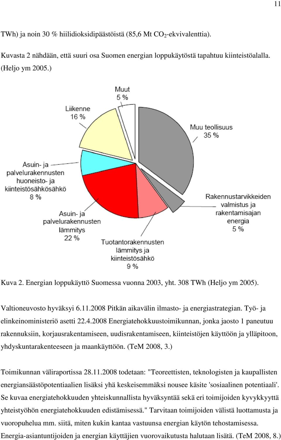 2008 Energiatehokkuustoimikunnan, jonka jaosto 1 paneutuu rakennuksiin, korjausrakentamiseen, uudisrakentamiseen, kiinteistöjen käyttöön ja ylläpitoon, yhdyskuntarakenteeseen ja maankäyttöön.