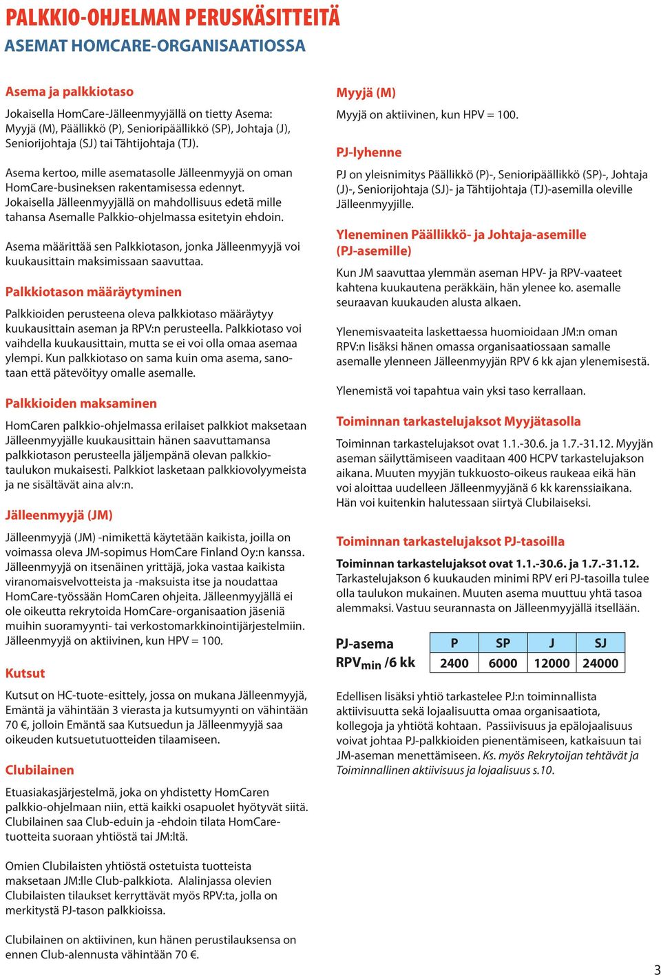 Jokaisella Jälleenmyyjällä on mahdollisuus edetä mille tahansa Asemalle Palkkio-ohjelmassa esitetyin ehdoin.