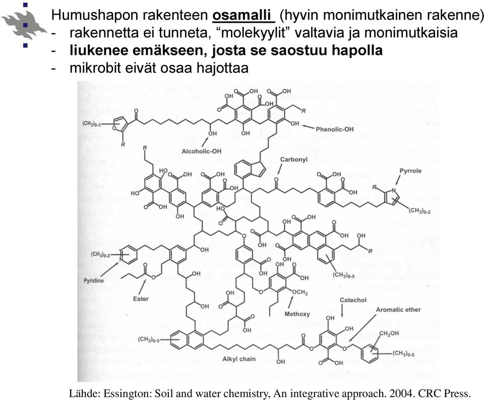 emäkseen, josta se saostuu hapolla - mikrobit eivät osaa hajottaa