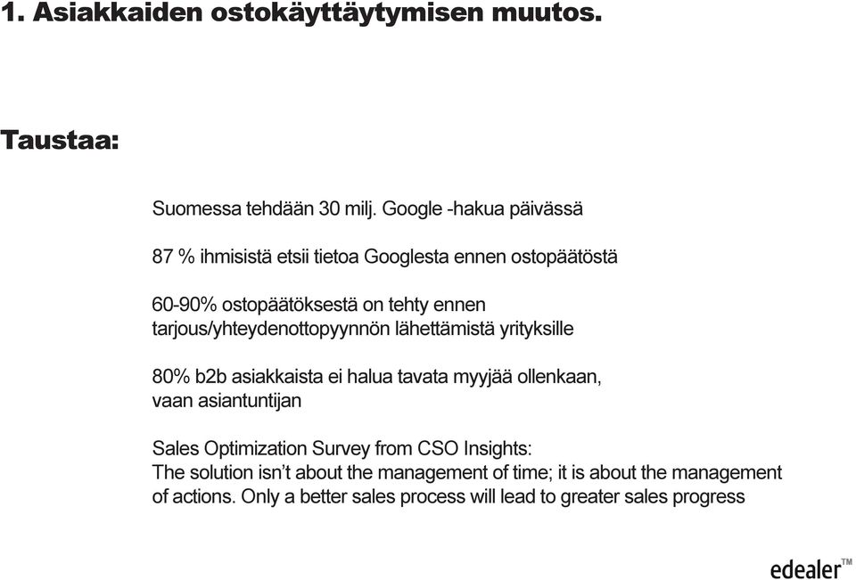 tarjous/yhteydenottopyynnön lähettämistä yrityksille 80% b2b asiakkaista ei halua tavata myyjää ollenkaan, vaan asiantuntijan