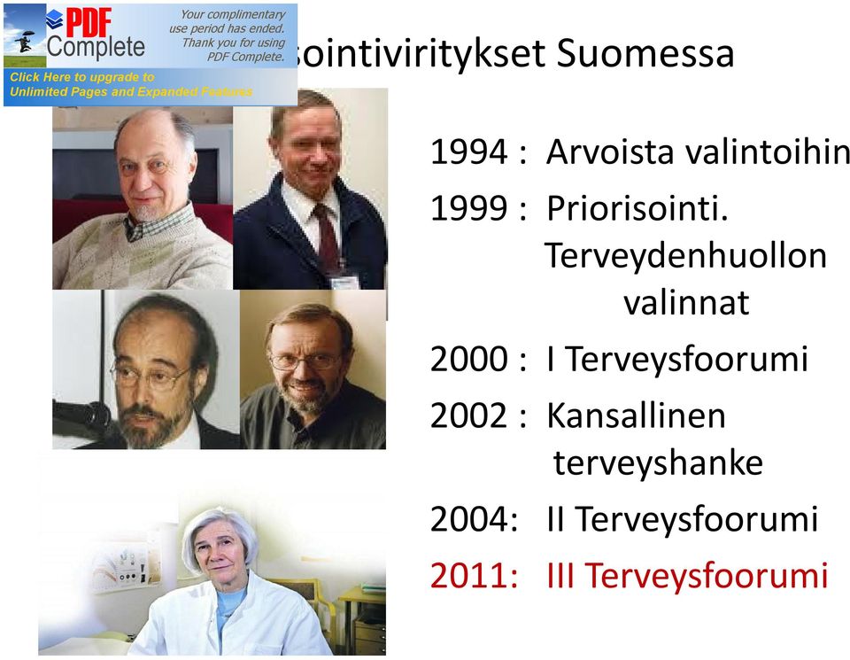 Terveydenhuollon valinnat 2000 : I Terveysfoorumi